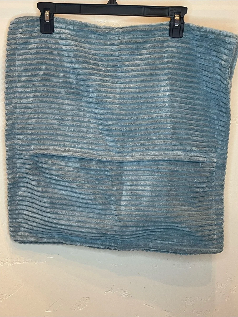 New set of 2- 18”x18” Dustt Blue Grey soft corduroy Pillowcase Covers